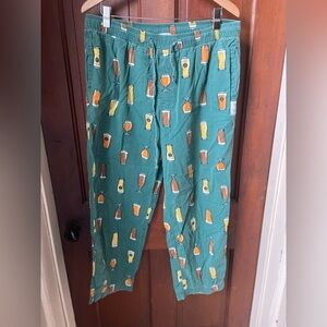 Life is Good men's large green print pajama pants